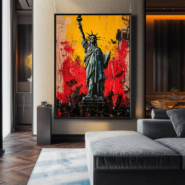 Expressionistisk Frihetsgudinnan – Djärv Konst Poster