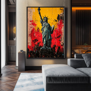 Expressionistisk Frihetsgudinnan – Djärv Konst Poster