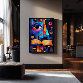 Expressionistisk geometriskunskap – Levande visdom Poster