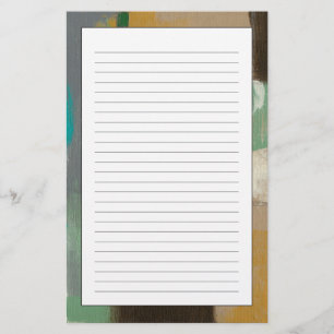 Expressionistisk målning med tunga penseldrag brevpapper