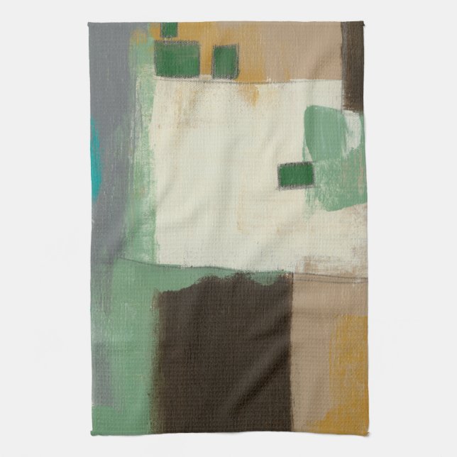 Expressionistisk målning med tunga penseldrag kökshandduk (Vertikal)