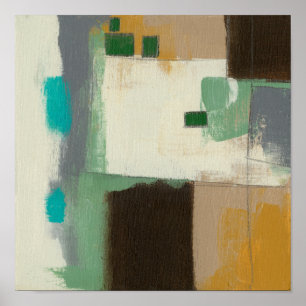 Expressionistisk målning med tunga penseldrag poster