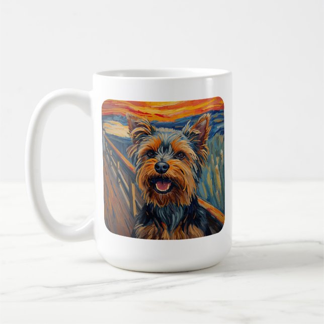 Expressionistisk målning Yorkshire Terrier / Yorki Kaffemugg (Vänster)