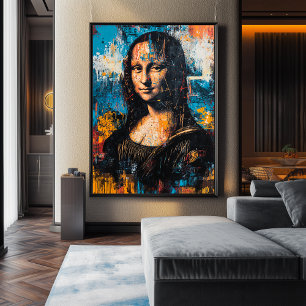 Expressionistisk Mona Lisa-affisch – djärv samtida Poster