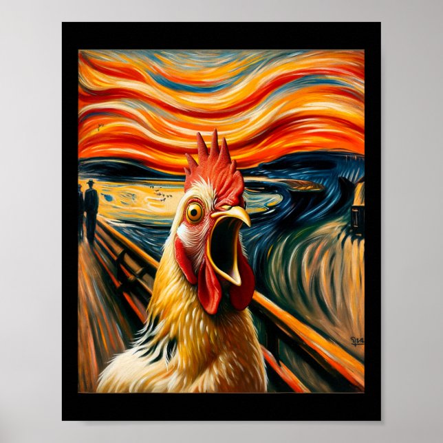 Expressionistiskt skrikparodi Rolight måleri konst Poster (Framsidan)