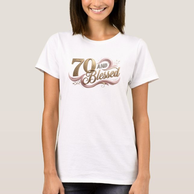 Expressiv 70 OCH SALIG Konst Design T Shirt (Framsida)