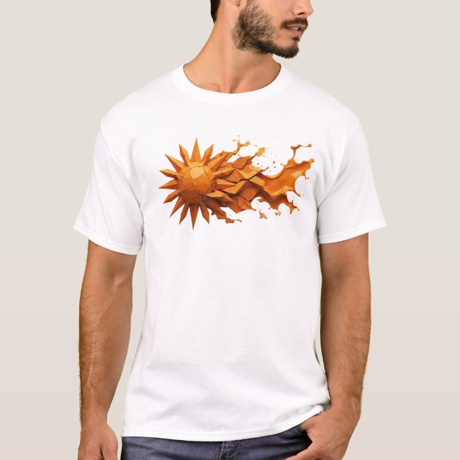 Expressiv ABSTRAKT SOL Grafisk T-shirt-design T Shirt (Framsida)