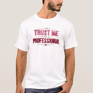 Expressiv Rosa TRUST ME PRO Konstnärligt Motiv T Shirt