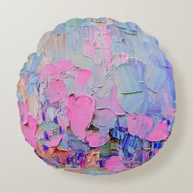 Expressive embossed paint on canvas, created using rund kudde (Framsidan)