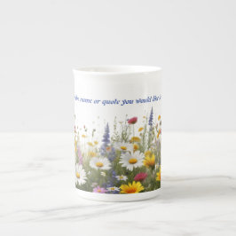 Expresso mugg med blommor benporslin mugg