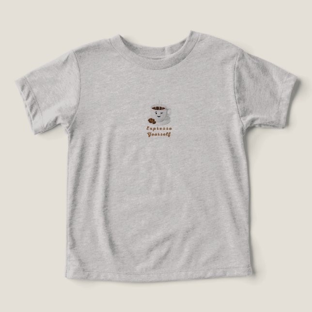 Expresso Yourself – Funny Smiling Coffee Tee (Design Framsida)