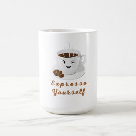 Expresso Yourself – Funny Smiling Coffee Tee Kaffemugg