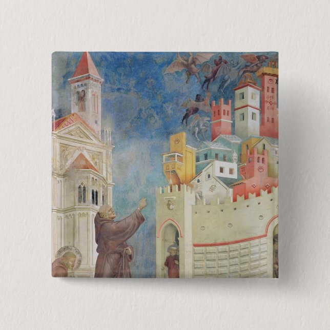 Expulsionen av djävular från Arezzo, 1297-99 Knapp (Framsida)