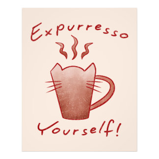 Expurresso Själv Katter Och Kaffe Fototryck