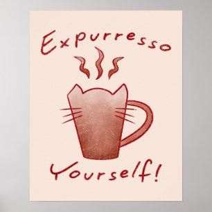 Expurresso Själv Katter Och Kaffe Poster