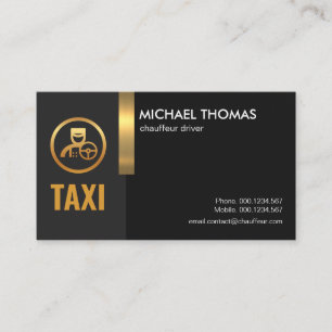 Exquiate Kreativ Black Guld Rand Taxi-drivrutin Visitkort
