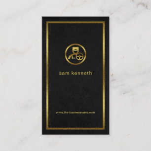 Exquim Black Grunge Guld Chauffeur Visitkort
