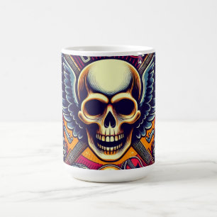 Exquim Skull och Bones Traditional Artistry 🎨 Kaffemugg