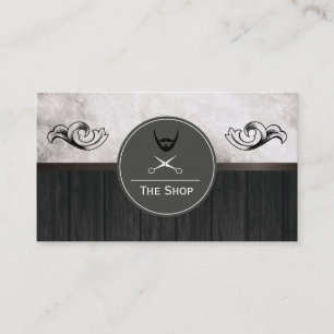 Exquime Marble Wood Trim Inslag Ansiktshår Visitkort