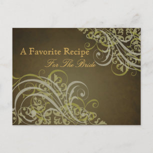 Exquisite Baroque Guld Möhippa Recification Card Vykort