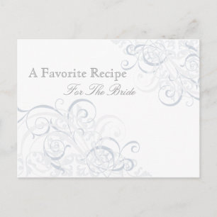 Exquisite Baroque Silver Möhippa Recification Card Vykort