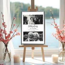 Exquisite Black White Elegant Wedding Anniversarie