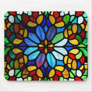 Exquisite Blommigt Stached Glass Elegance Musmatta