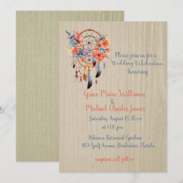 Exquisite Boho Dream Catcher Bröllop Inbjudningar