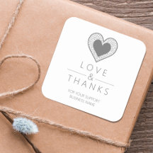 Exquisite Chic Grey Minimalist Heart Lace Effect