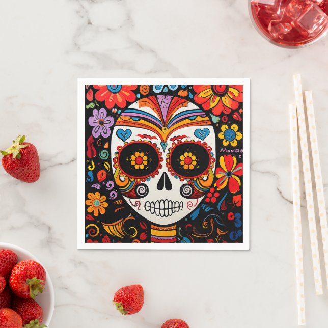 💀 Exquisite Día de Muertos Pappersservett (Insitu)