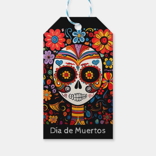 💀 Exquisite Día de Muertos Presentetikett (Framsidan)