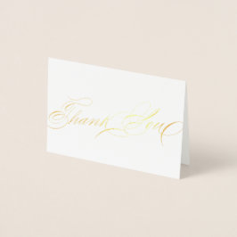 Exquisite Elegant Calligraphy - tack för att du sk Folierat Kort