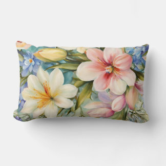 Exquisite Elegant Vår blommor. Färgning Lumbarkudde
