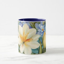 Exquisite Elegant Vår blommor. Färgning Mugg