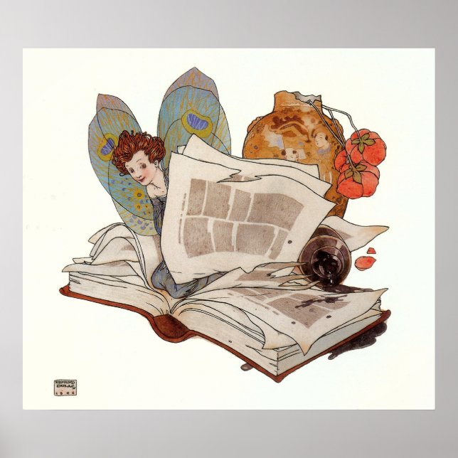 "Exquisite Elf" by Edmund Dulac - Print Poster (Framsidan)