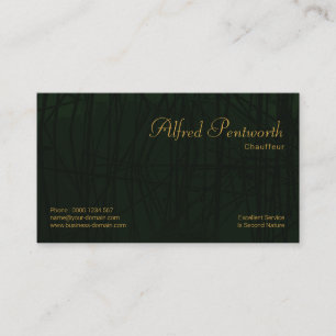 Exquisite Emerald Reed Plant Linjer Chauffeur Visitkort