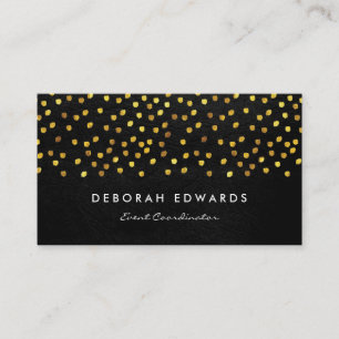 Exquisite Faux Leather Golden Specks Visitkort