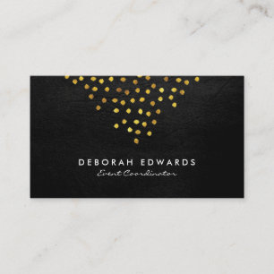 Exquisite Faux Leather Golden Specks Visitkort