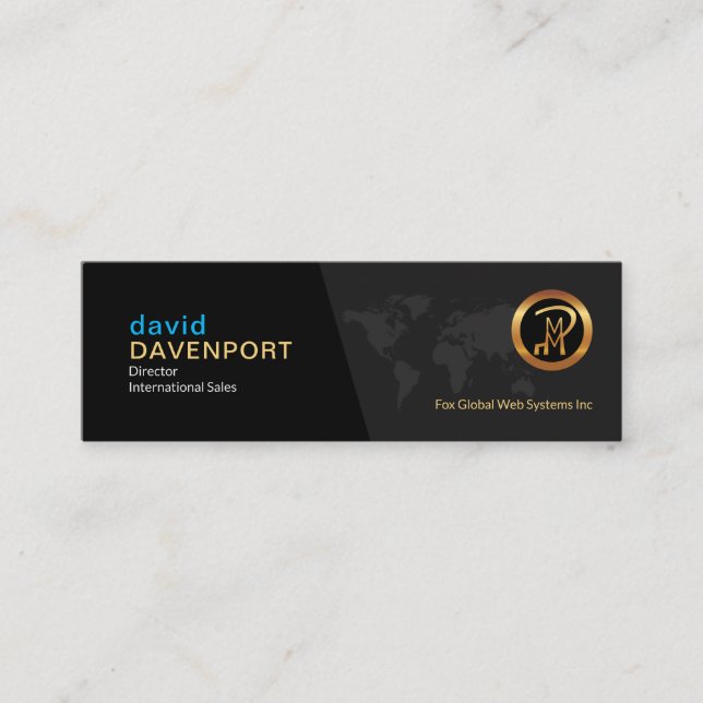 Exquisite Grått Elegance Global Internationell Sal Mini Visitkort (Framsida)