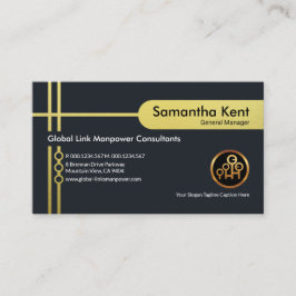 Exquisite Guld Crisscross Linjer CEO Entrepreneur Visitkort