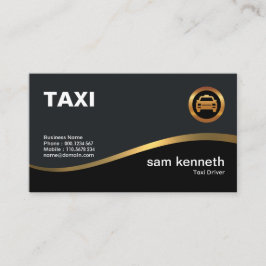 Exquisite Guld Wave Taxi-drivrutin Visitkort