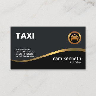 Exquisite Guld Wave Taxi-drivrutin Visitkort