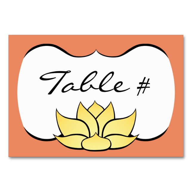 Exquisite Lotus i Sol Kissed Bord Card Bordsnummer (Framsidan)