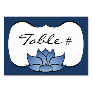 Exquisite Lotus in Blue Bord Card Bordsnummer