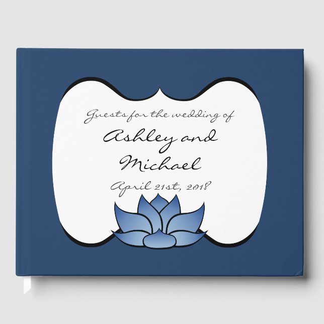 Exquisite Lotus in Blue Guest Bok (Framsida)