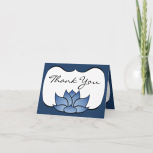 Exquisite Lotus in Blue - Tack-kort Tack Kort
