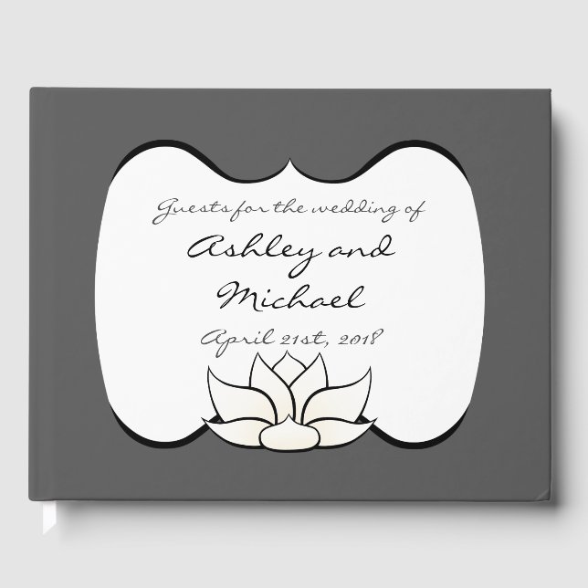 Exquisite Lotus in Pewter and White Guest Bok (Framsida)