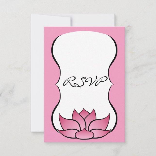 Exquisite Lotus in Rosa OSA kort (Framsida)