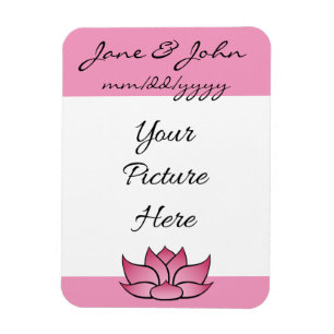 Exquisite Lotus in Rosa Spara-the-Date Magnet