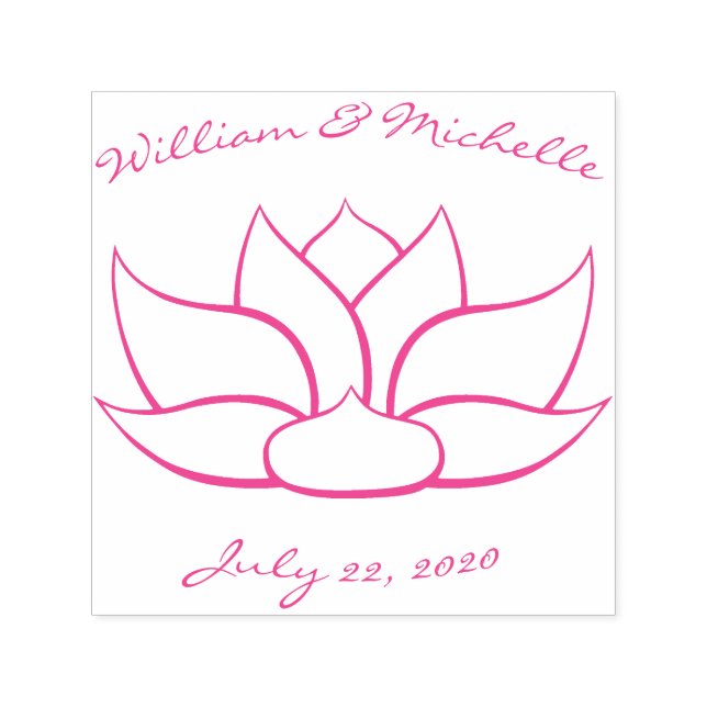 Exquisite Lotus Self-Inking Accent Frimärke Självfärgande Stämpel (Design)